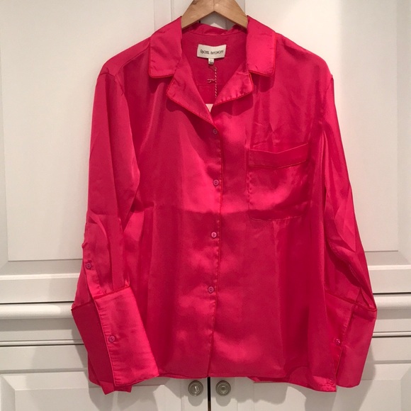 NWT Rachel Antonoff Silk Pajama Blouse - Picture 4 of 6